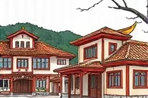 51吃瓜官网本周主推剧集《潮汐图书馆》横版剧照，主角站在落地窗前
