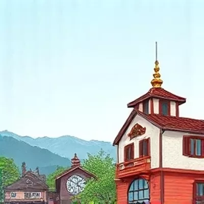 漫画《竹里馆奇谭》方形封面，竹林深处的旧屋与灯笼